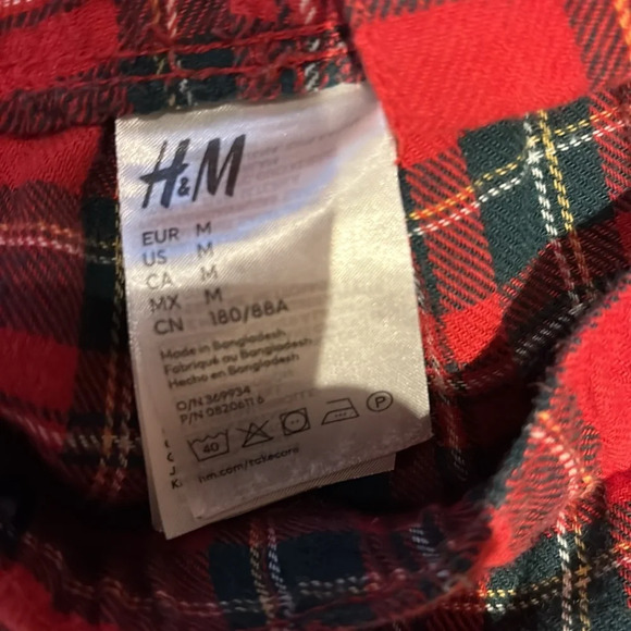 H&M plaid pyjamas Sz Medium - Picture 5 of 13